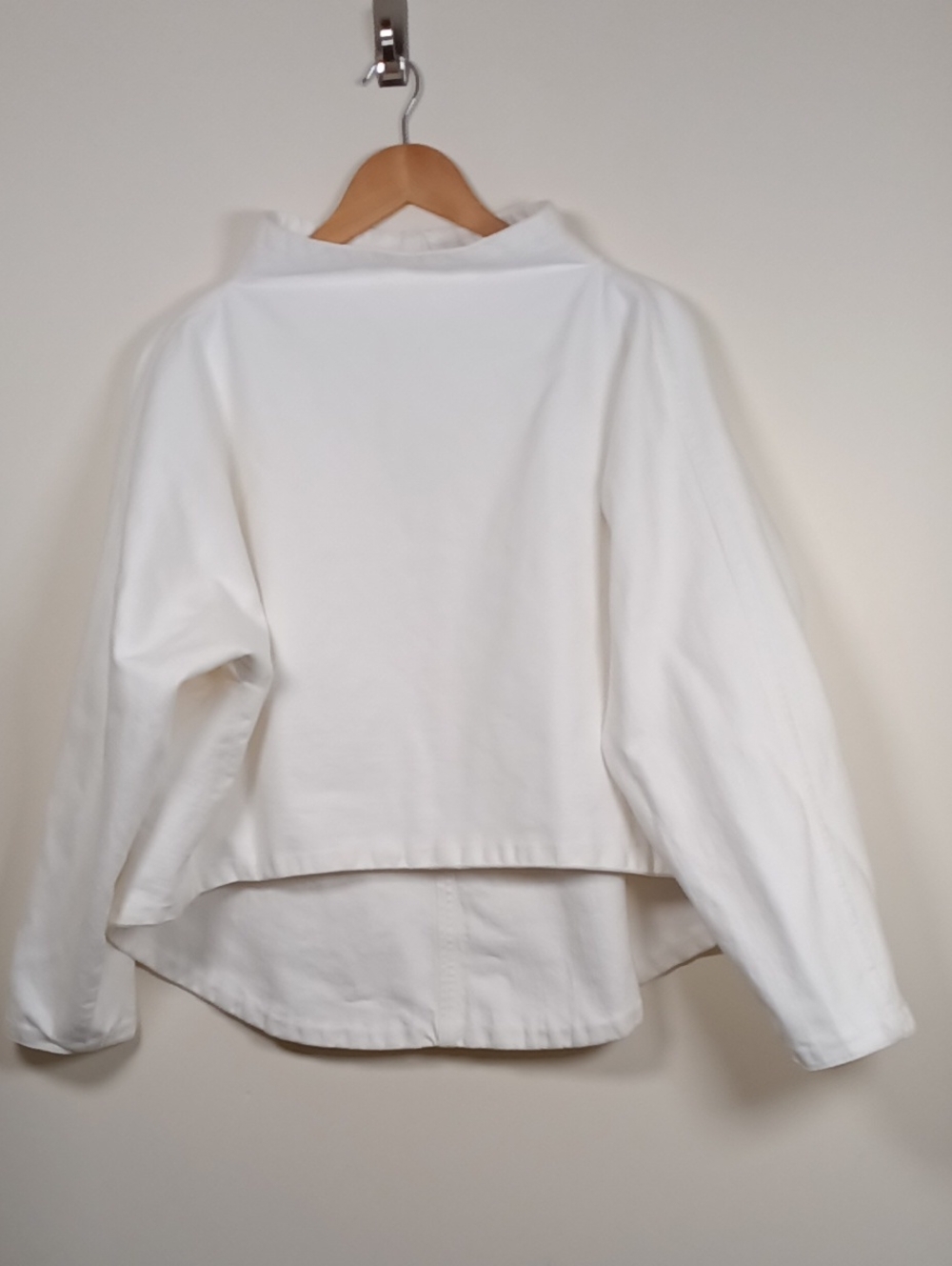 Eckhaus Latta Popover Woven Funnel Neck Dolman Sleeves High Low - One size